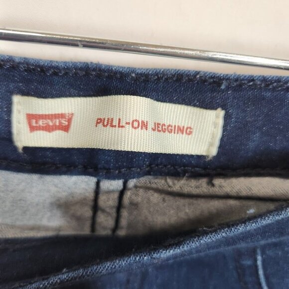 NWT Levi's PULL ON JEGGINGS BIG GIRLS Distressed Dark Wash Size 12 - Picture 7 of 9